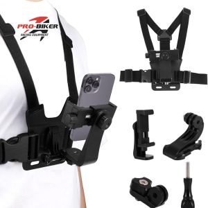 PROBIKER - Adjustable Phone Chest Mount Harness | POV Action Camera & Mobile Vlogging Strap for Cycling, Motovlogging & Hiking | Universal Anti-Shake Smartphone Holder